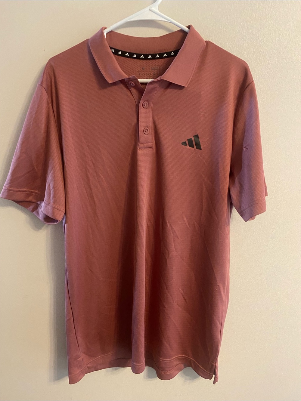 Adidas Men's Dusty Rose Polo Shirt